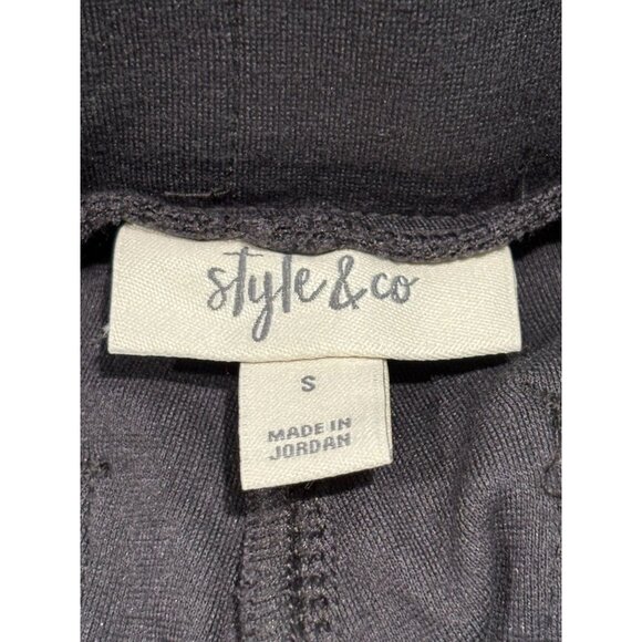 Style & Co Womens Black Rayon Blend Straight-Leg Pants S - Picture 3 of 12